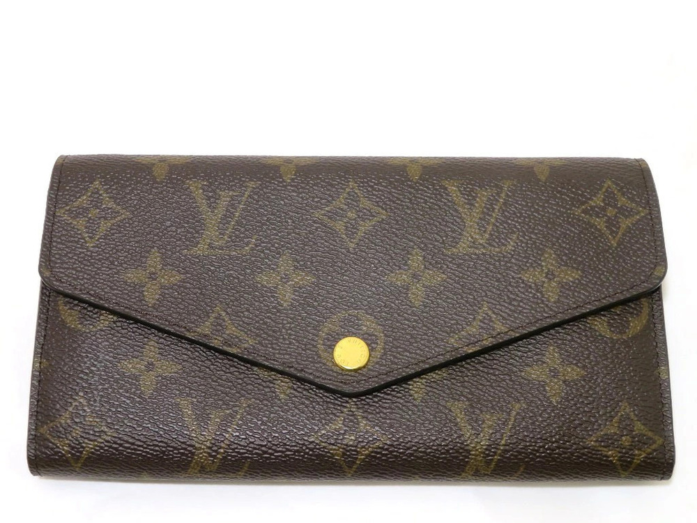 LOUIS VUITTON LV Long Wallet Portefeuille Sarah Monogram Zipper